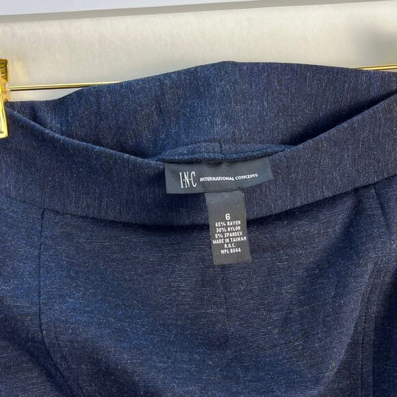 Lot of 2 INC Int Concepts Black & Blue Stretch Dress Pants Front Seam Size 6 - Picture 9 of 11